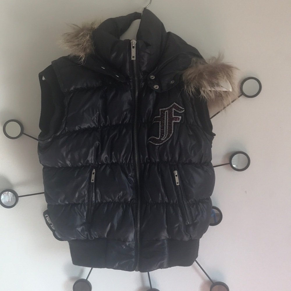 FUBU Hooded down vest